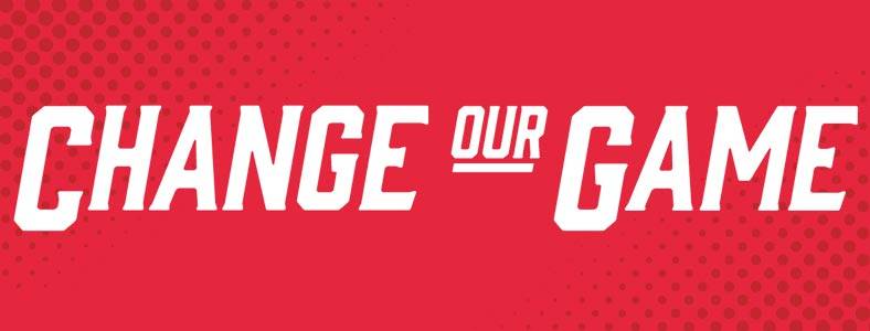 Change our game logo red with white writing