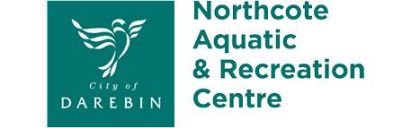 Logo of the City of Darebin featuring a stylized bird above the text "Northcote Aquatic & Recreation Centre."